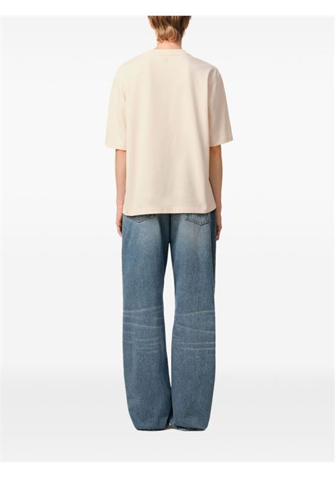 t-shirt ap patch unisex crema AMI PARIS | UTS075.726136